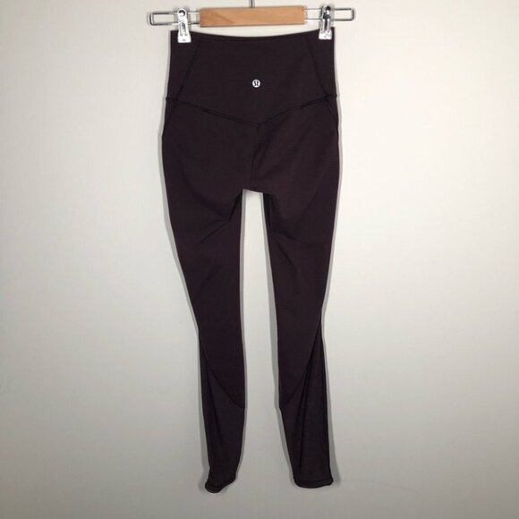 Lululemon Deep‎ Breath Tights in Black  Cherry Size 2 - Picture 6 of 10